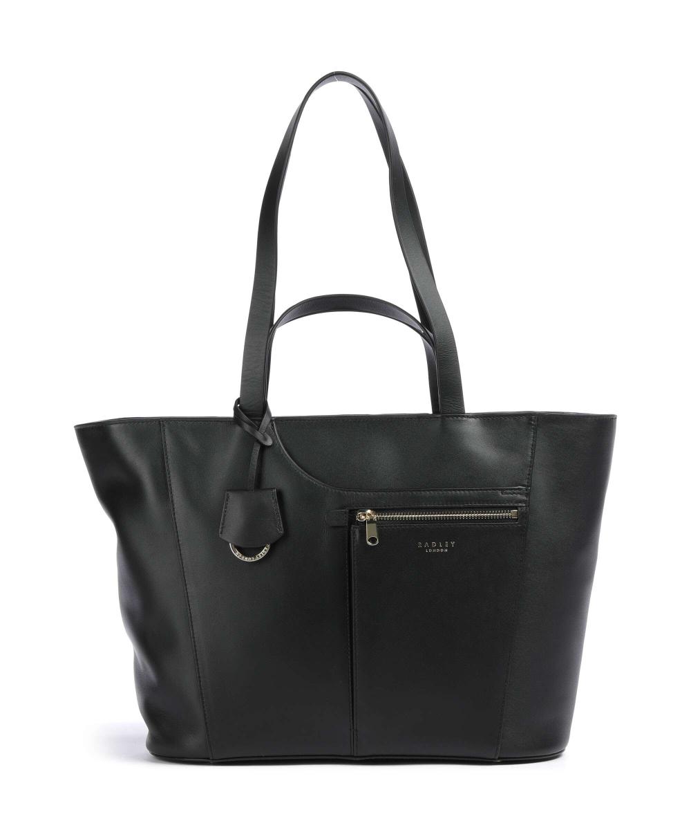 

Карманы значок шоппер из мелкозернистой коровьей кожи Radley London, черный