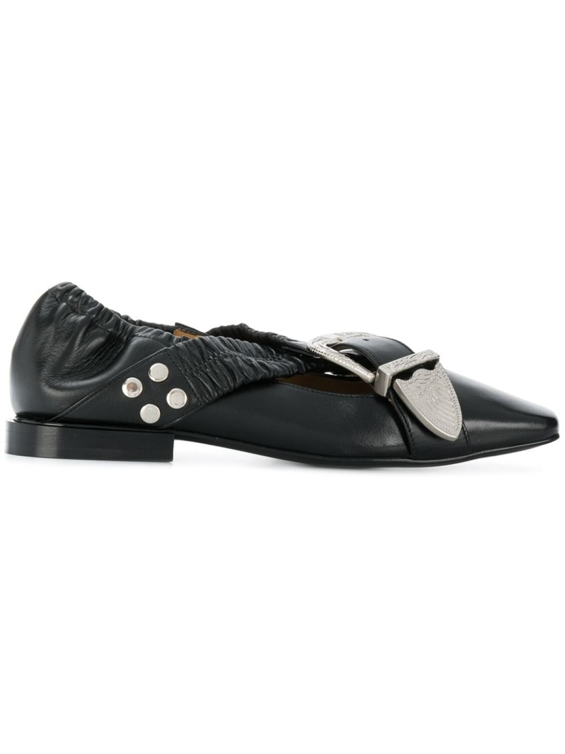 

Toga Pulla buckle strap detail ballerinas, черный
