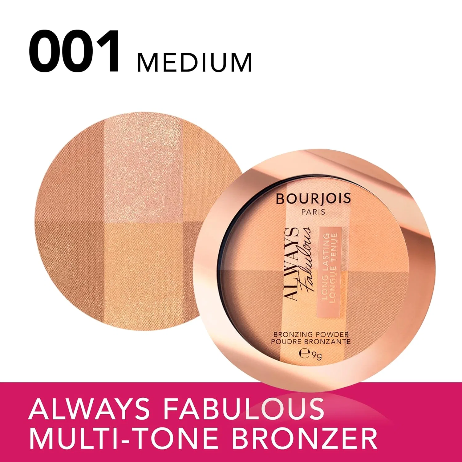 Бронзирующая пудра «Always Fabulous Long-Lasting Bronzing Powder Tanning Soil 001 Medium» от Bourjois Bourjois, 001 Medium — фото 4
