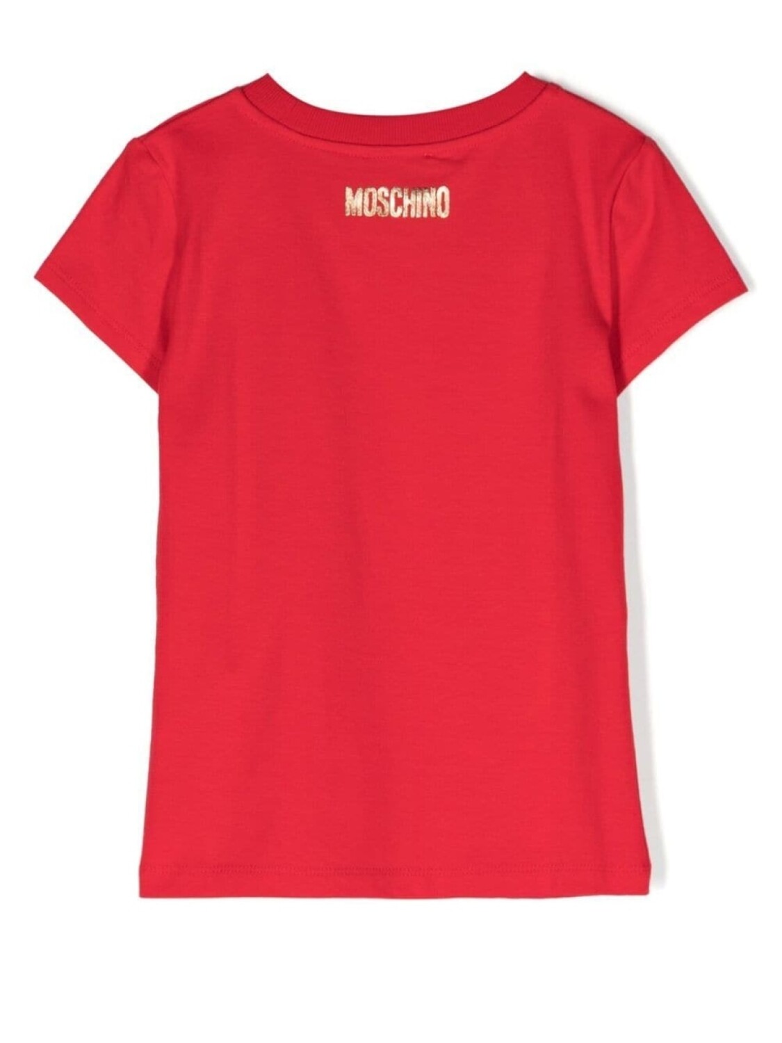 Moschino Kids футболка с принтом Handle With Care, красный — фото 2