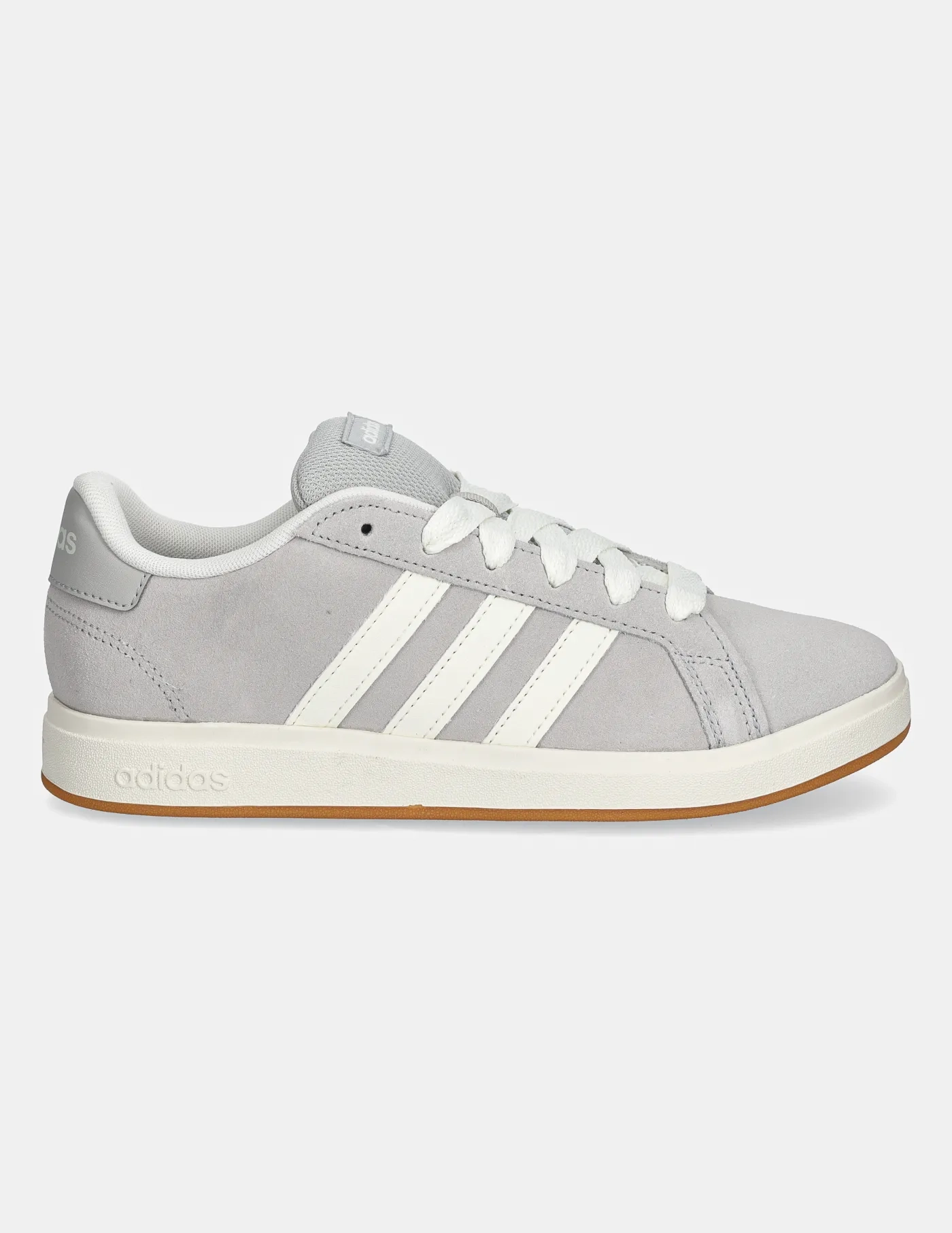 Детские замшевые кроссовки GRAND COURT 00s adidas, серый — фото 3