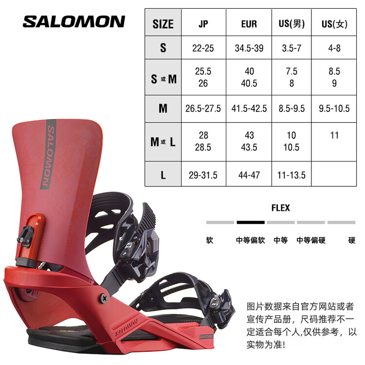 

Salomon Горнолыжные крепления для сноуборда RHYTHM красные L