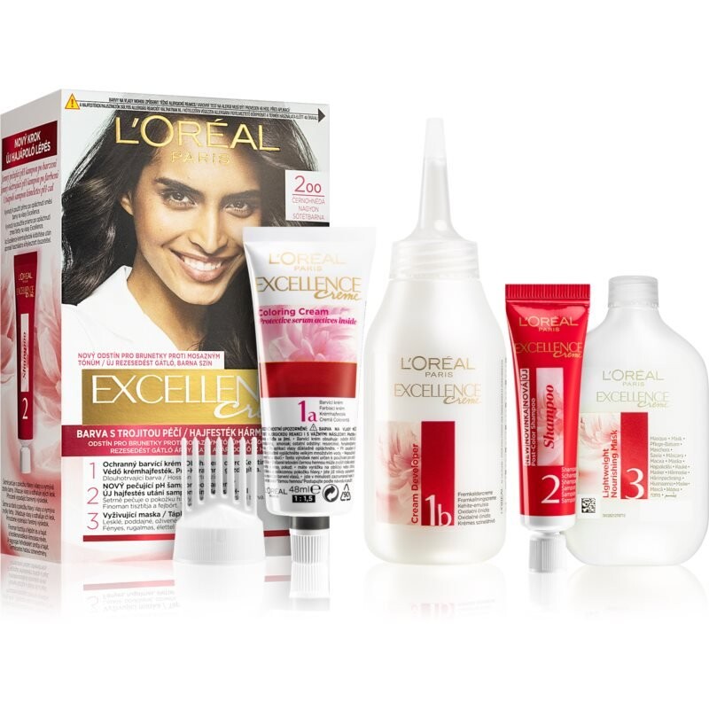 

Краска для волос L'Oreal Paris Excellence Creme оттенок 200 True Darkest Brown L’Oreal Paris