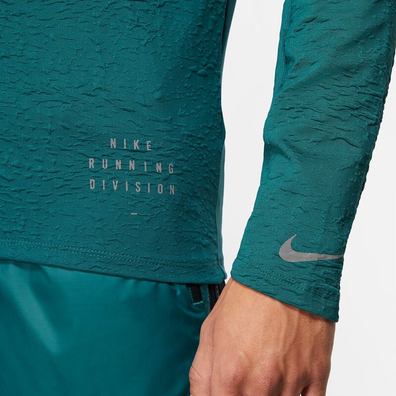 Nike laufshirt "nike dri-fit run division" Nike, мультиколор — фото 4