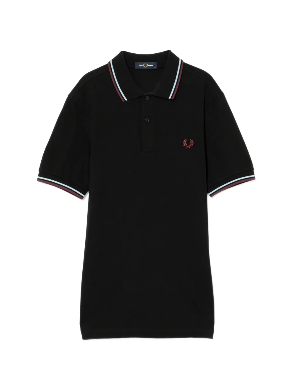 

Рубашка поло с вышитым логотипом Fred Perry, черный