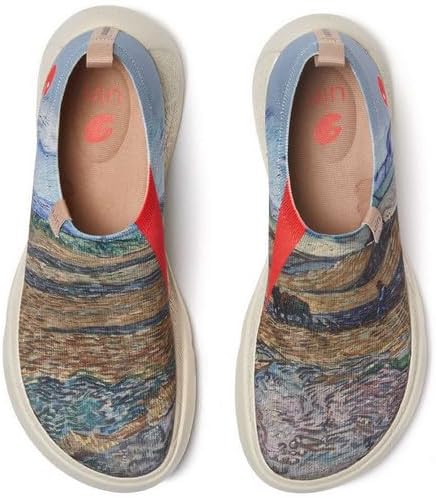 

Мужские лоферы UIN, раскрашенные туристические туфли, слипоны для прогулок, повседневные легкие удобные модные кроссовки Toledo Destination, Toledo Ⅻ Men - Enclosed Field With Ploughman 4