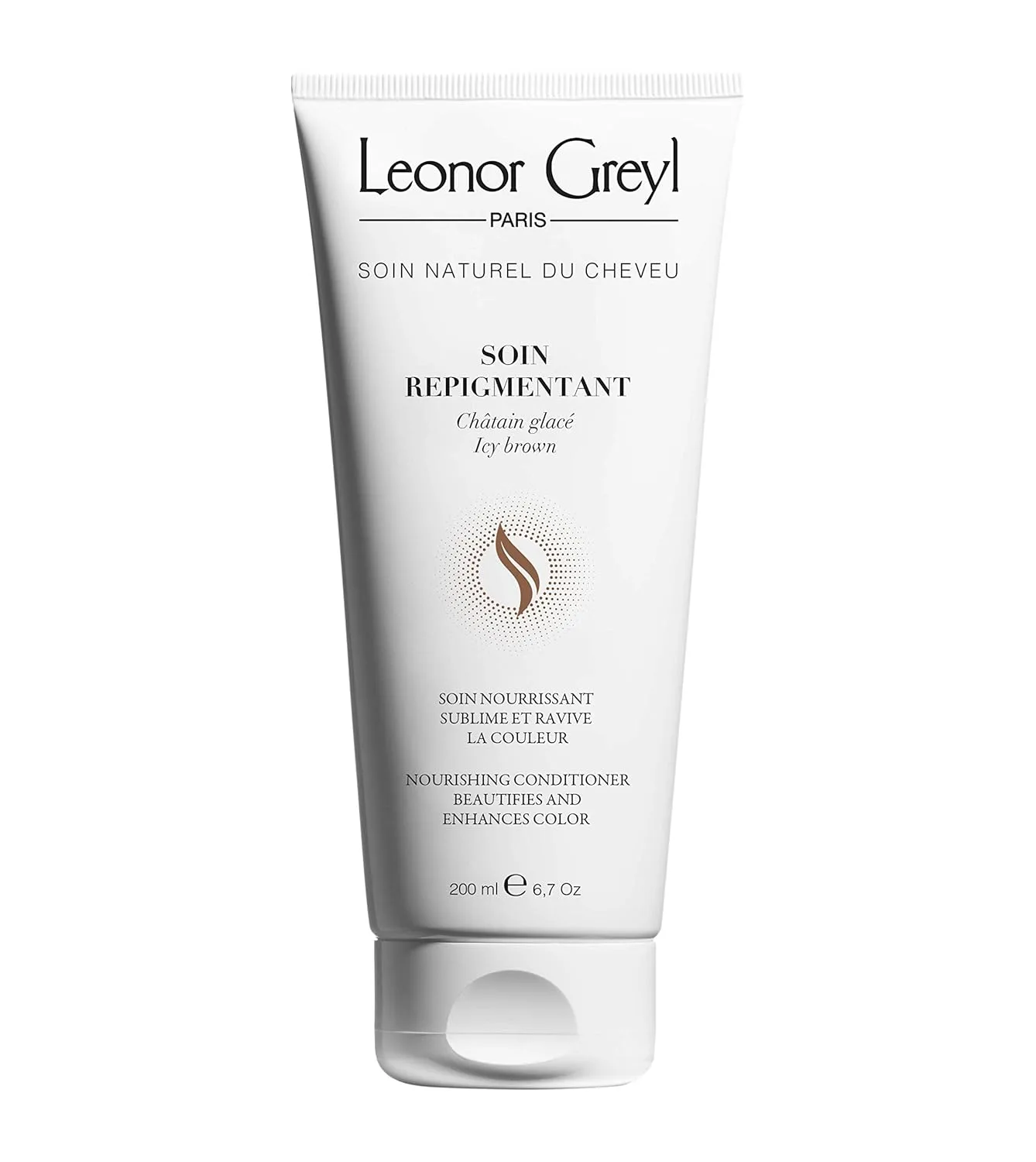Leonor Greyl Paris - Soin Repigmentant Icy Brown - Увлажняющий кондиционер для усиления цвета - Придает сияние волосам от темно-русых до светло-коричневых (190 г) 189.95 г (.), Icy Brown