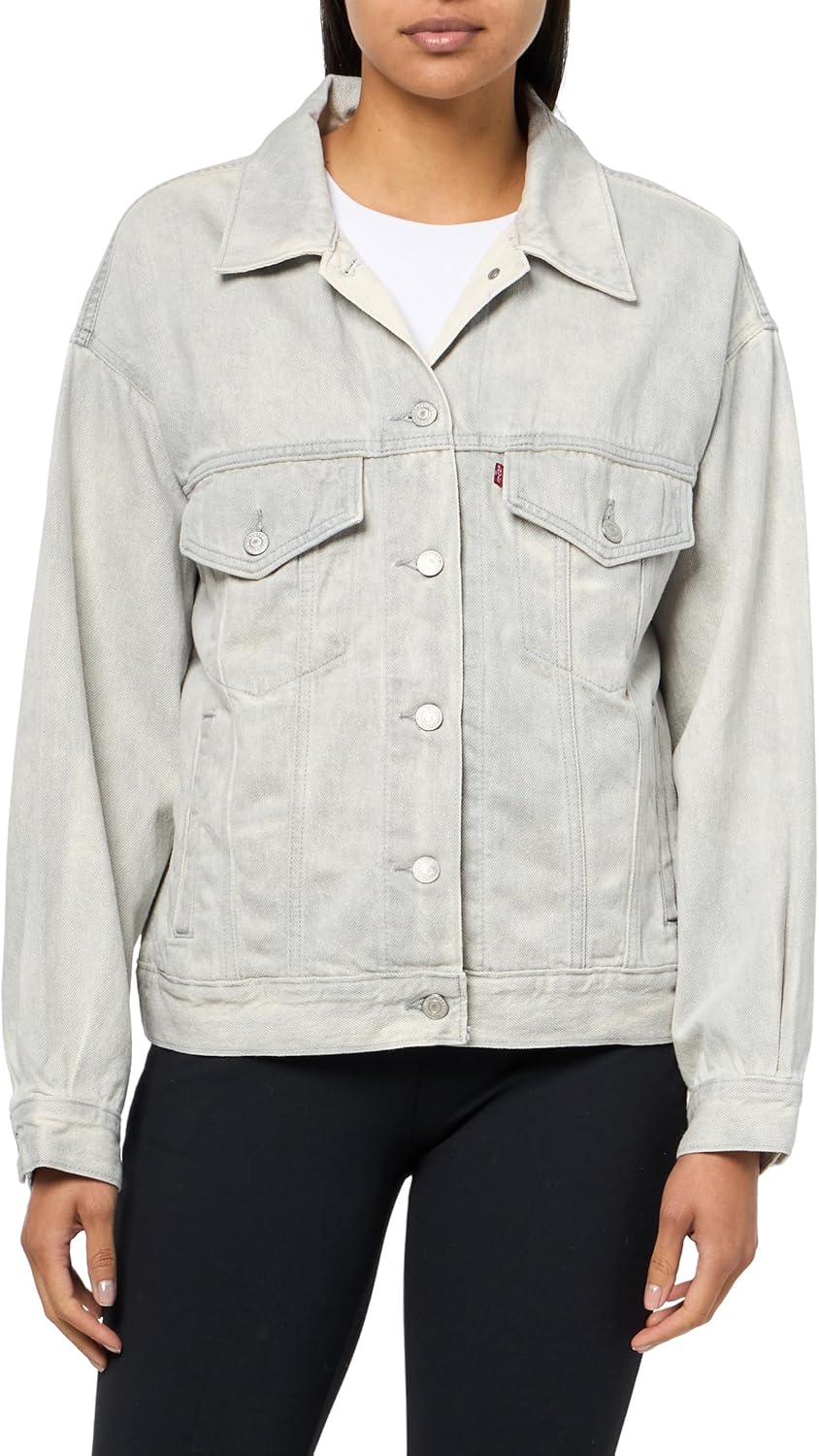 

Levi's Женская кроп-куртка в стиле 90-х, (New) Cloudy Quiet Gray (Non Stretch)