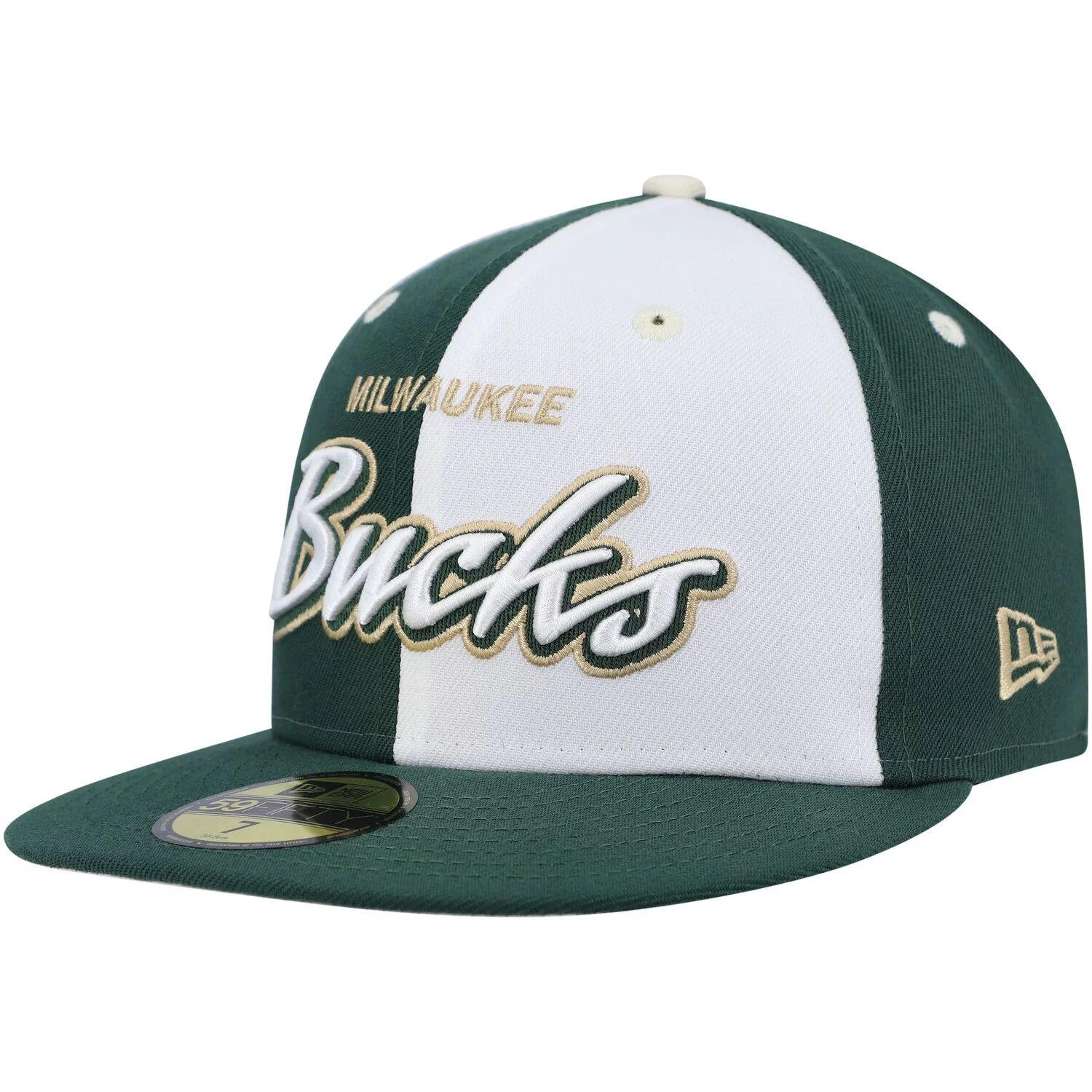 

Мужская приталенная шляпа New Era Hunter Green/White Milwaukee Bucks Griswold 59FIFTY