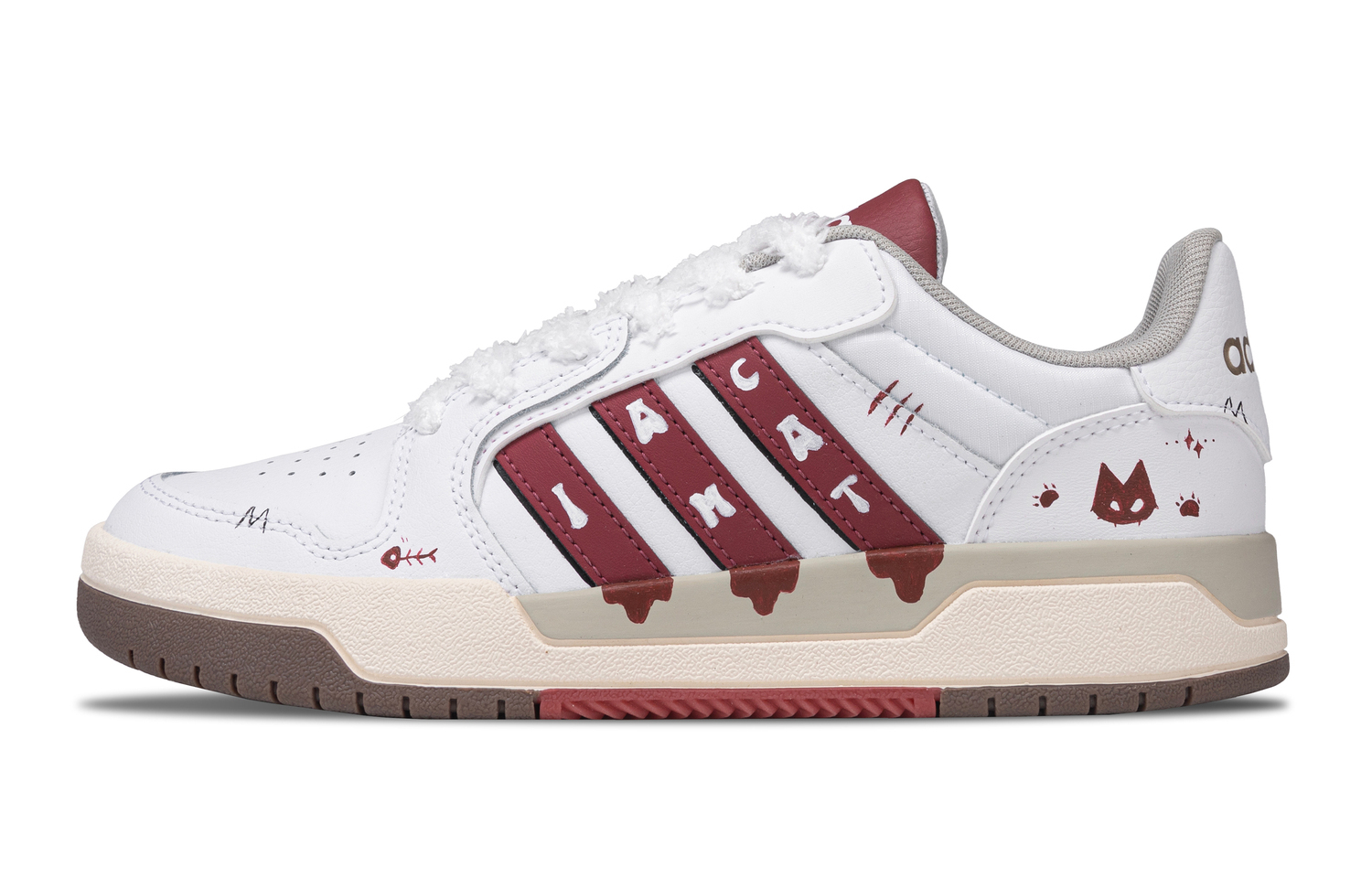 

Adidas Neo Кроссовки для скейтбординга Entrap Meowth Red Mark, износостойкие, низкие, унисекс, белый с красными элементами