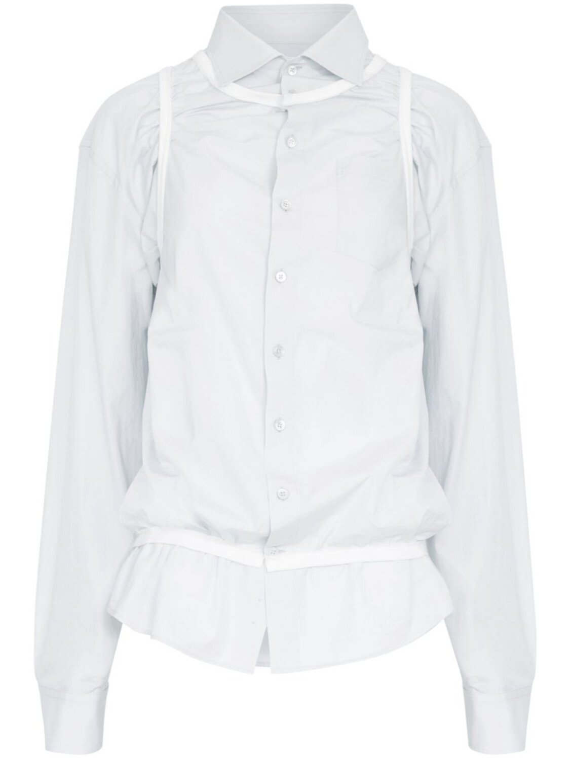 

Maison Margiela рубашка с декоративной строчкой, синий