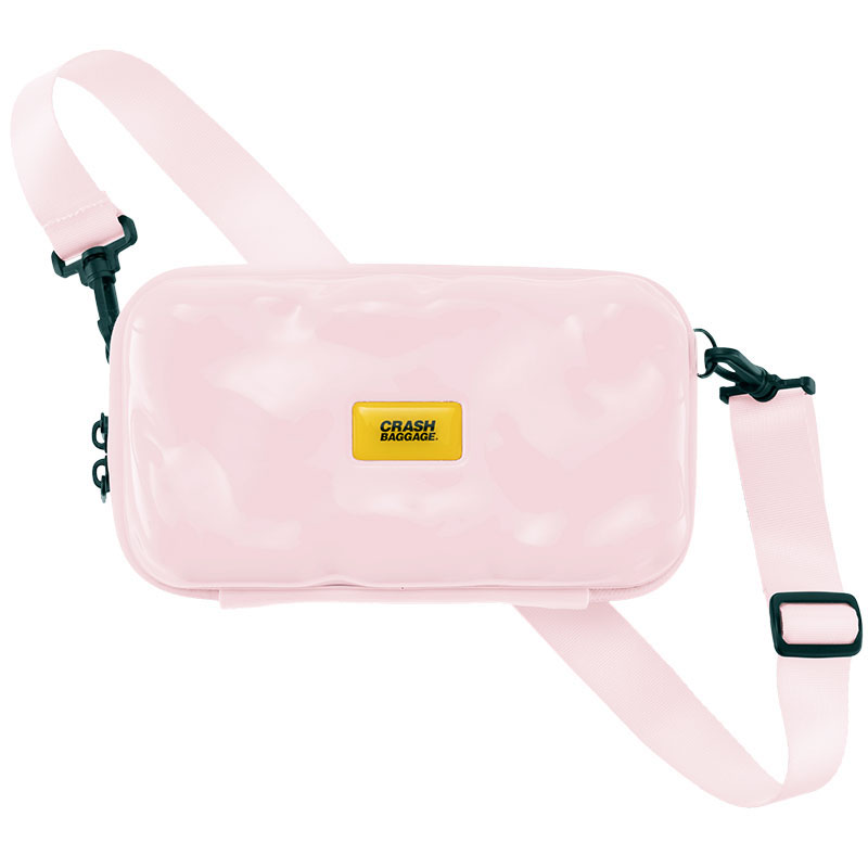 

CrashBaggage Блестящая кожаная поясная сумка унисекс, Skin Pink