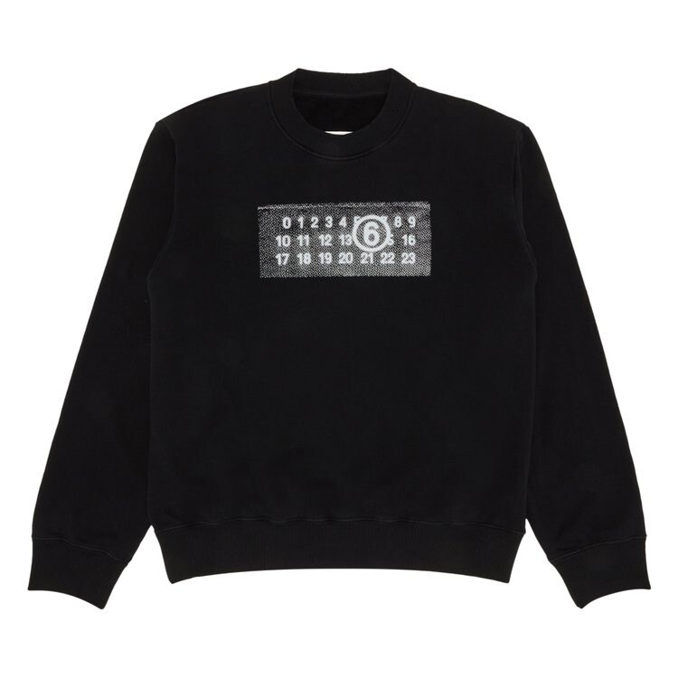 

Толстовка MM6 Maison Margiela Unbrushed Jersey Crewneck 'Black', черный