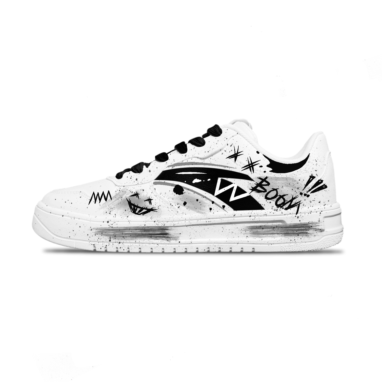 

Износостойкие, дышащие, нескользящие низкие кеды для скейтбординга, унисекс Anta, черный