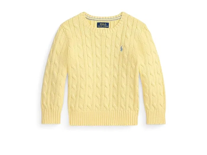 Свитер вязаный Cable-Knit Cotton Polo Ralph Lauren Kids, T-Bird Yellow