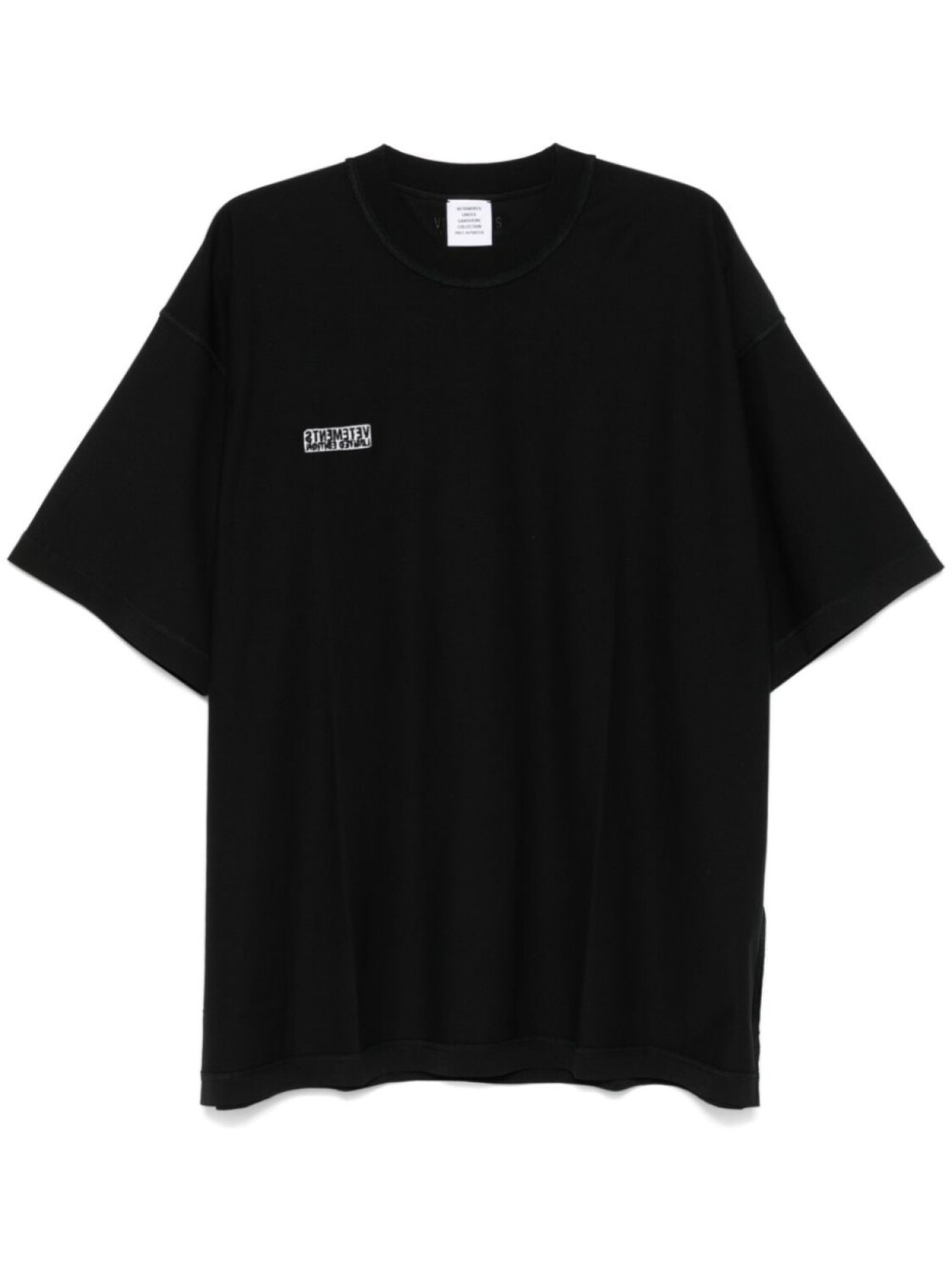 

VETEMENTS футболка наизнанку, черный