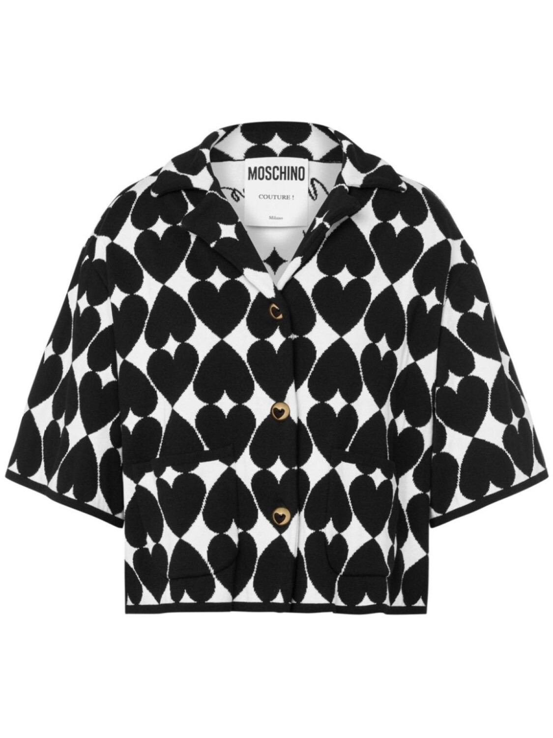 

Moschino рубашка с узором, черный