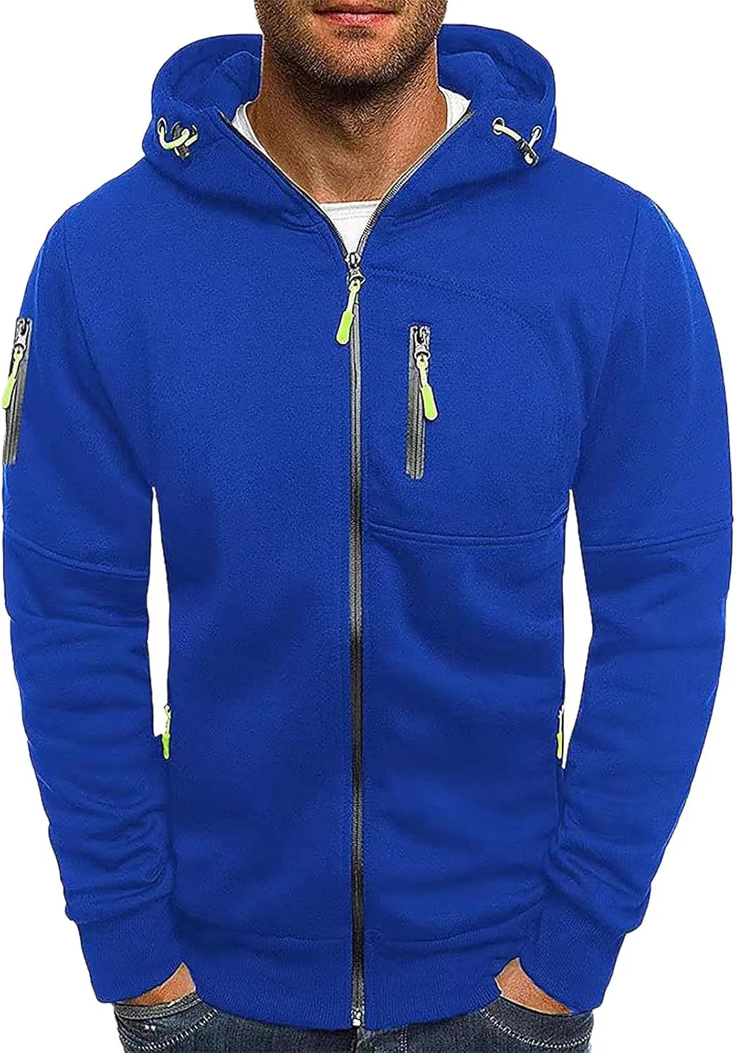 

Толстовка с капюшоном Full Zip для мужчин, легкая, на осень и зиму