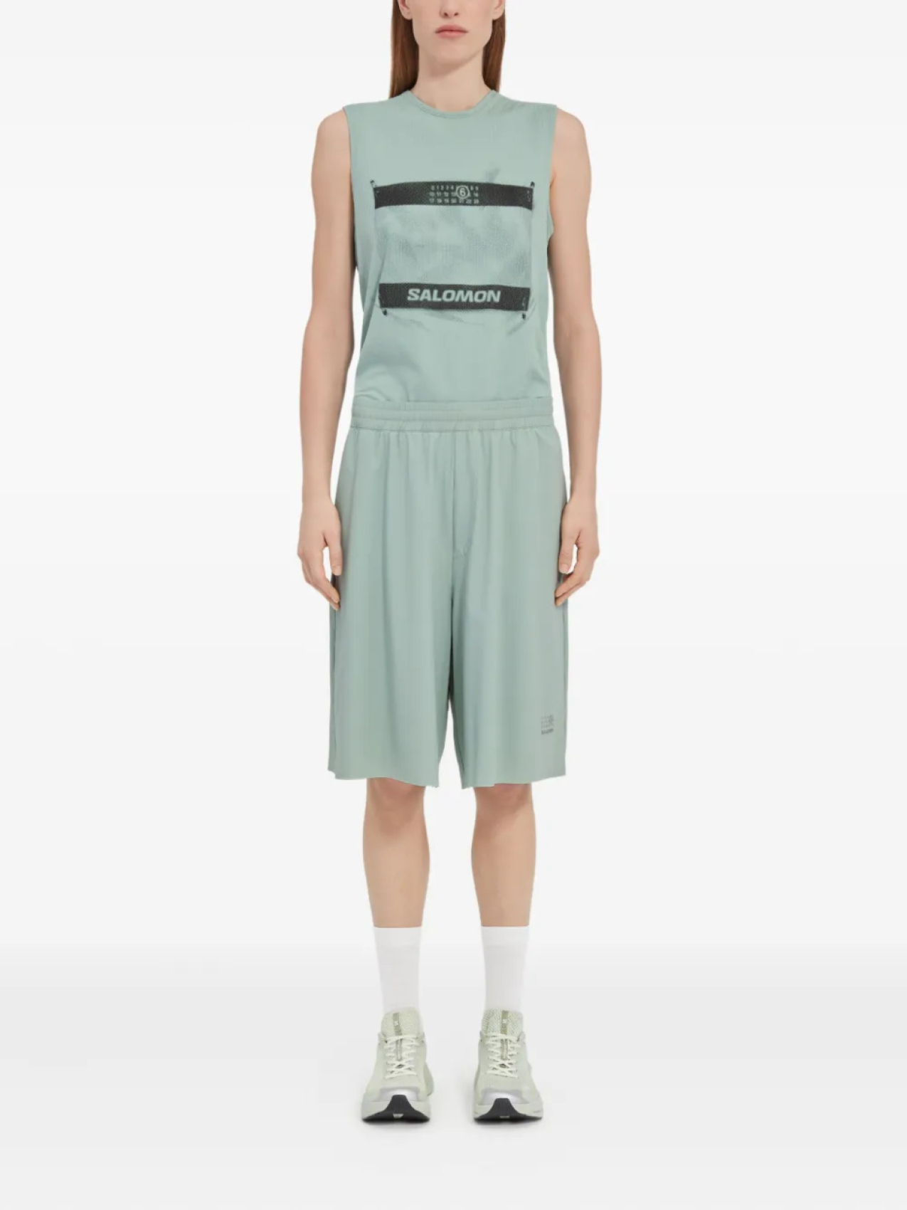 Шорты из коллаборации с Salomon MM6 Maison Margiela X Salomon, зеленый — фото 2