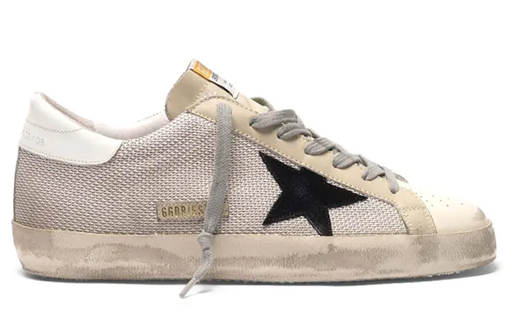 Кроссовки для скейтбординга Super-Star, мужские, низкие, серые/белые Golden Goose — фото 2