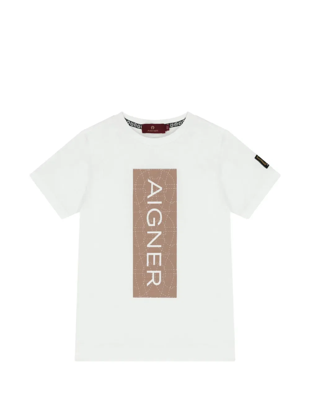 Комплект из топа и шортов с логотипом Aigner Kids, белый — фото 3