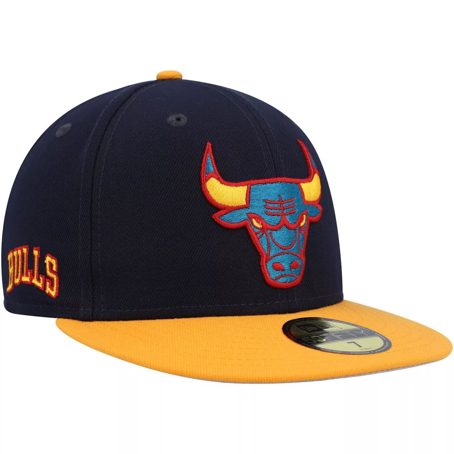 

Мужская приталенная шляпа New Era Navy/Gold Chicago Bulls Midnight 59FIFTY