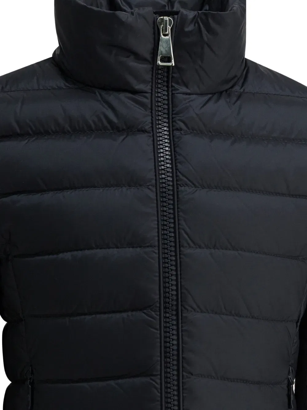 Стеганая куртка с нашивкой-логотипом Moncler Enfant, черный — фото 3