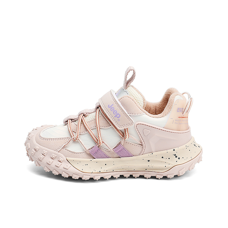 

Jeep Скользоустойчивые, износостойкие, легкие амортизирующие термо низкие кроссовки для детей Lifestyle Beige Pink Kids'