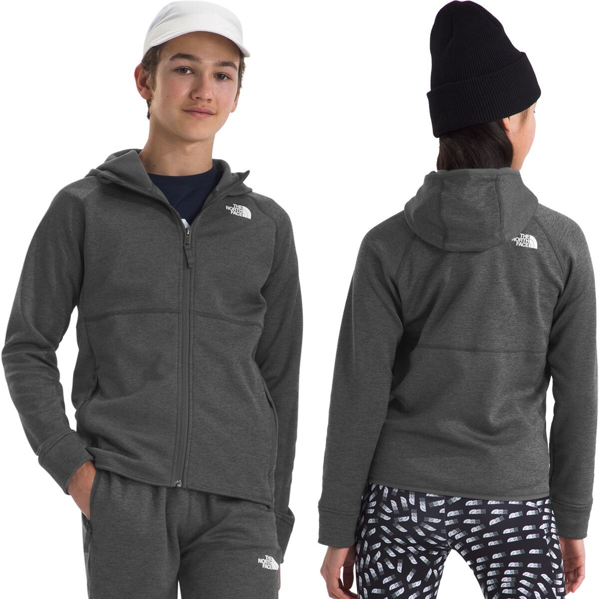 

Каньонлендс худи на молнии детское The North Face, серый