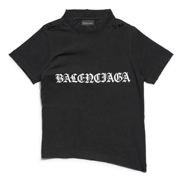 

Футболка gothic type shrunk t-shirt 'black white' Balenciaga, черный