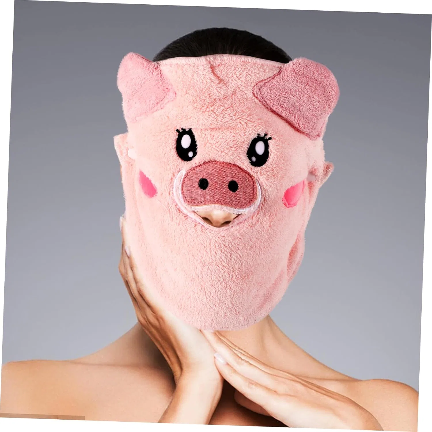 Мочалка для лица Healvian из кораллового флиса розовая — фото 4