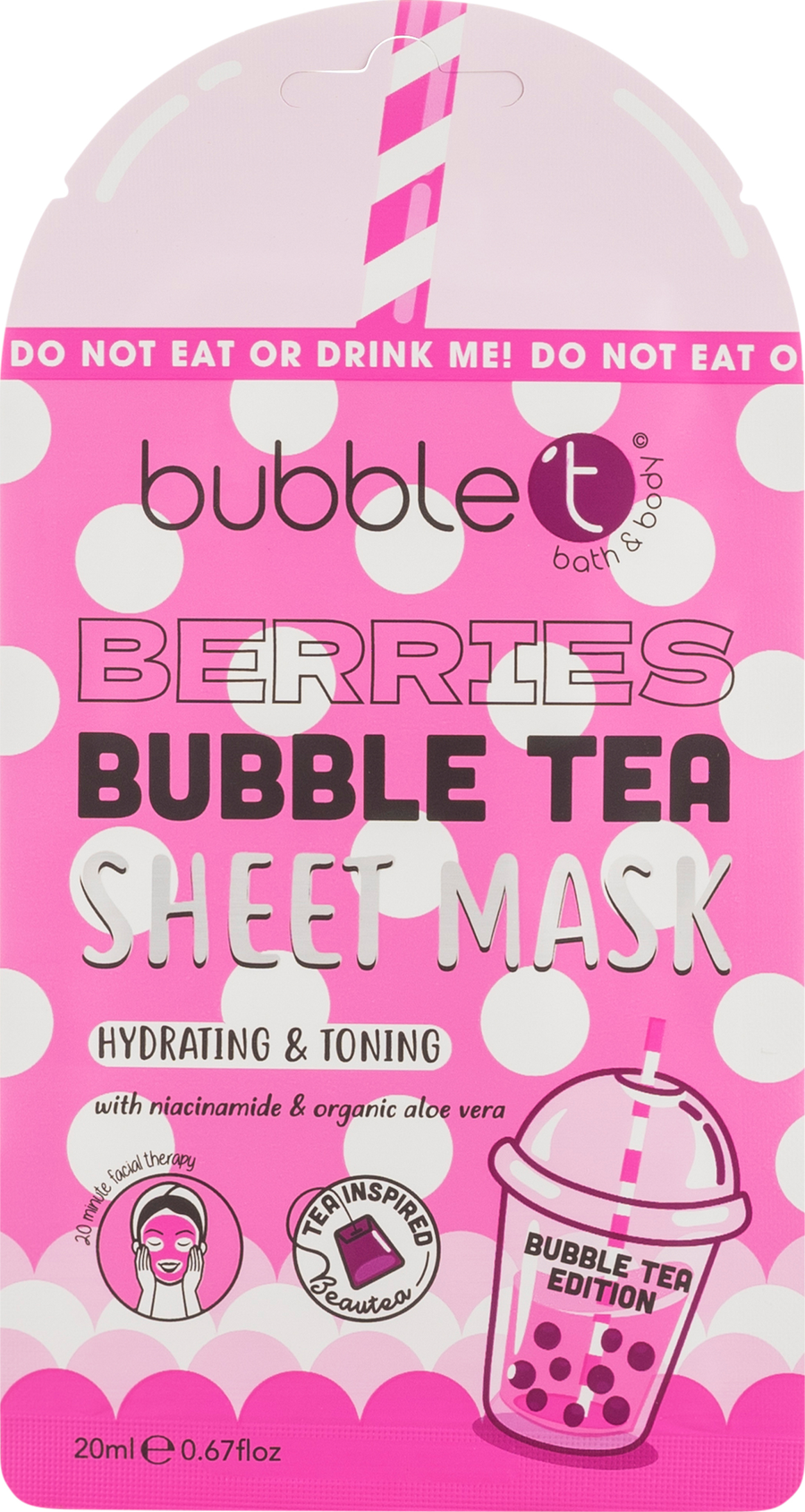 

Маска для лица bubble t Gesichtstuchmaske in Berries with Aloe Vera & Niacinamide