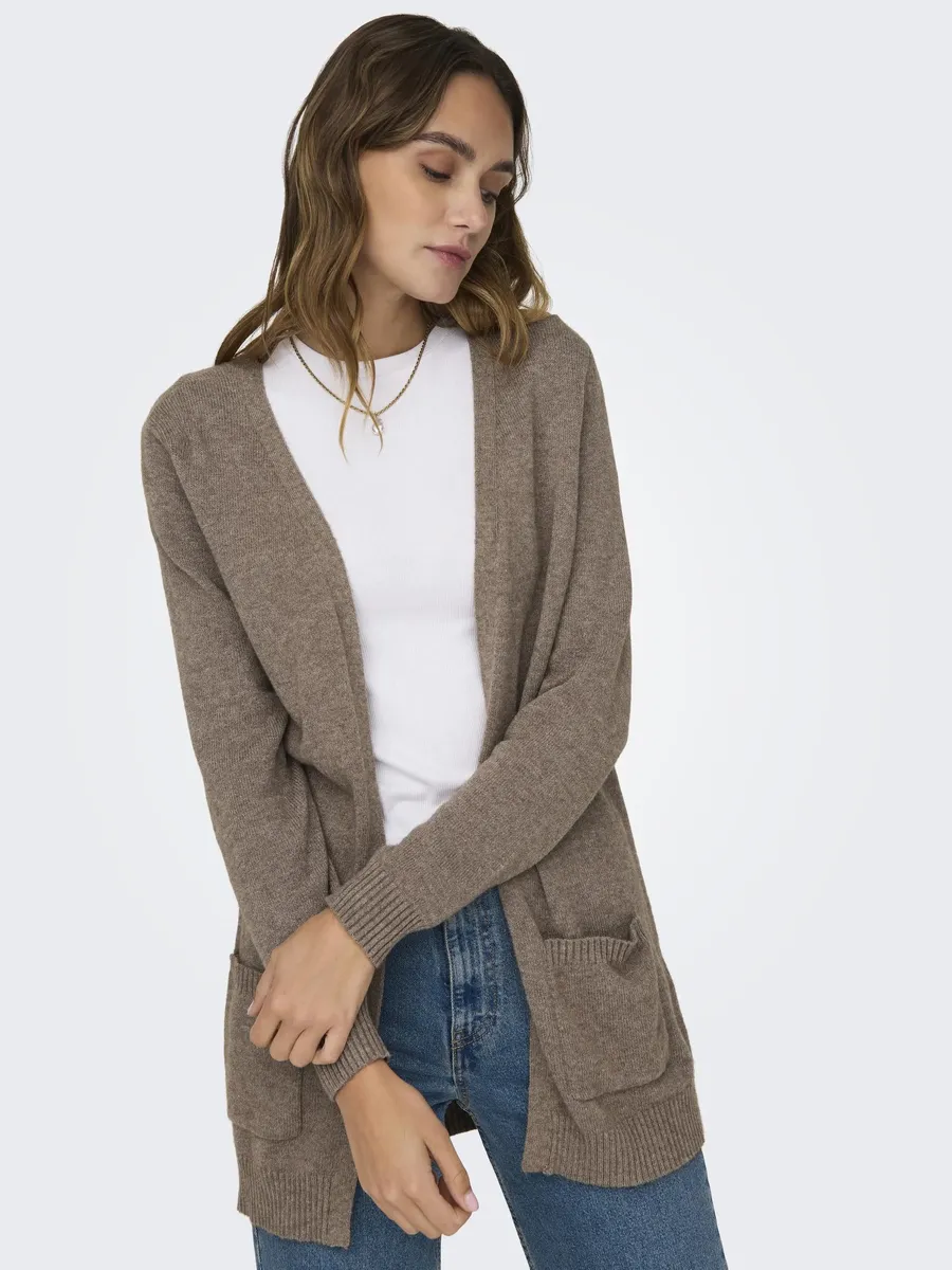 

Only кардиган "ONLLESLY L/S OPEN CARDIGAN KNT NOOS", цвет Cappuccino