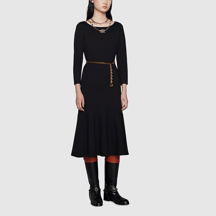 Платье Gucci женское, с эластичной тканью, черный — фото 3