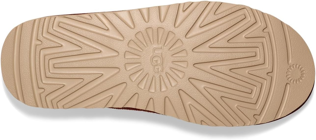 Мужские тапочки UGG Classic Slip-On из пушистого замша, красный — фото 3