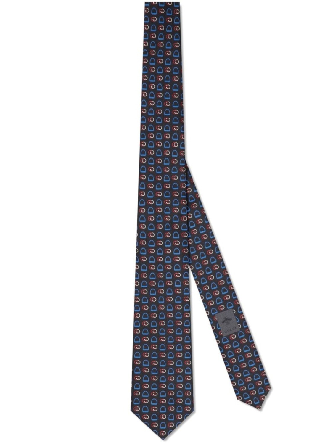 

Gucci шелковый галстук с логотипом Interlocking G, синий