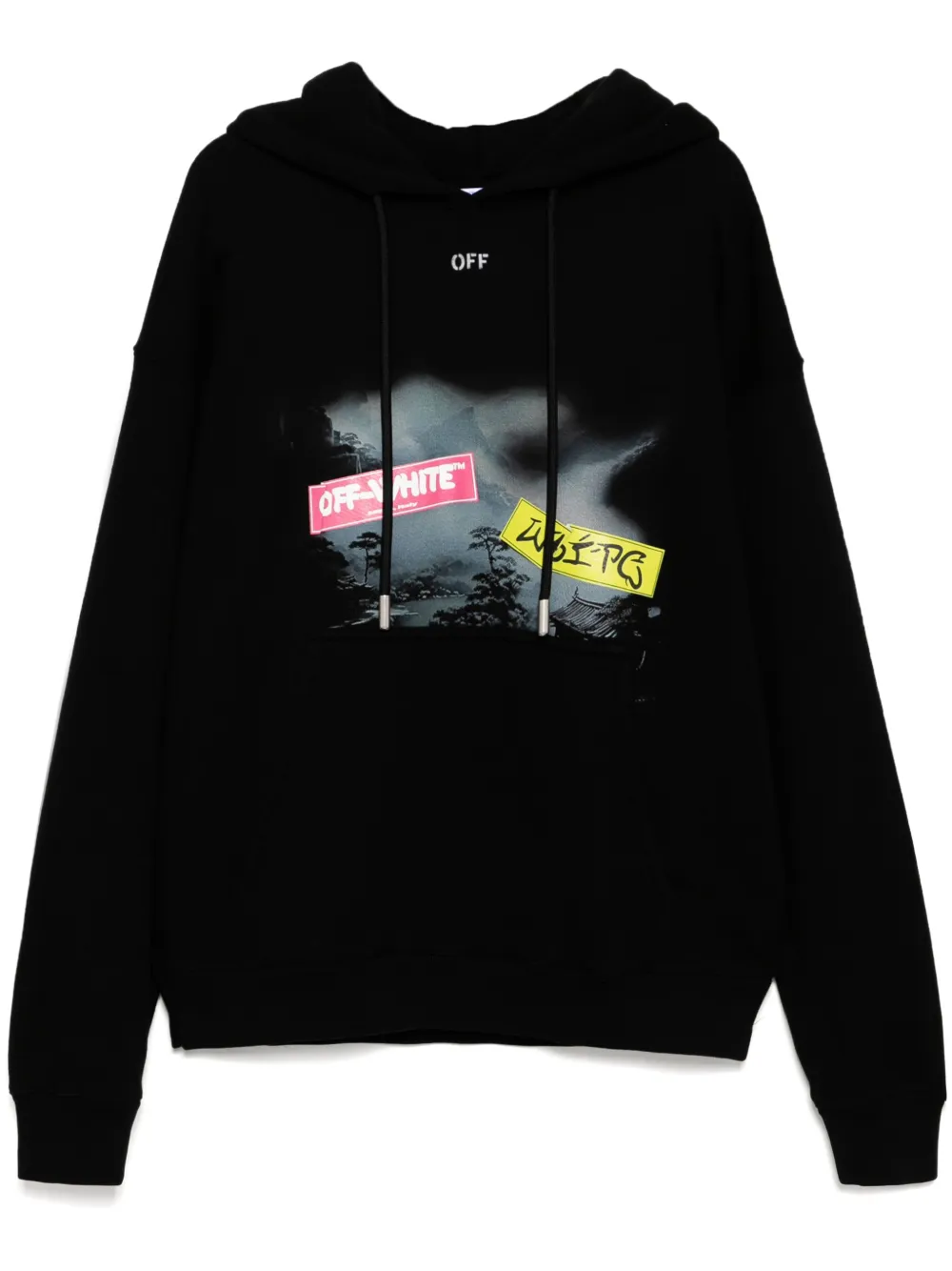 

Худи с графичным принтом OFF-WHITE, черный