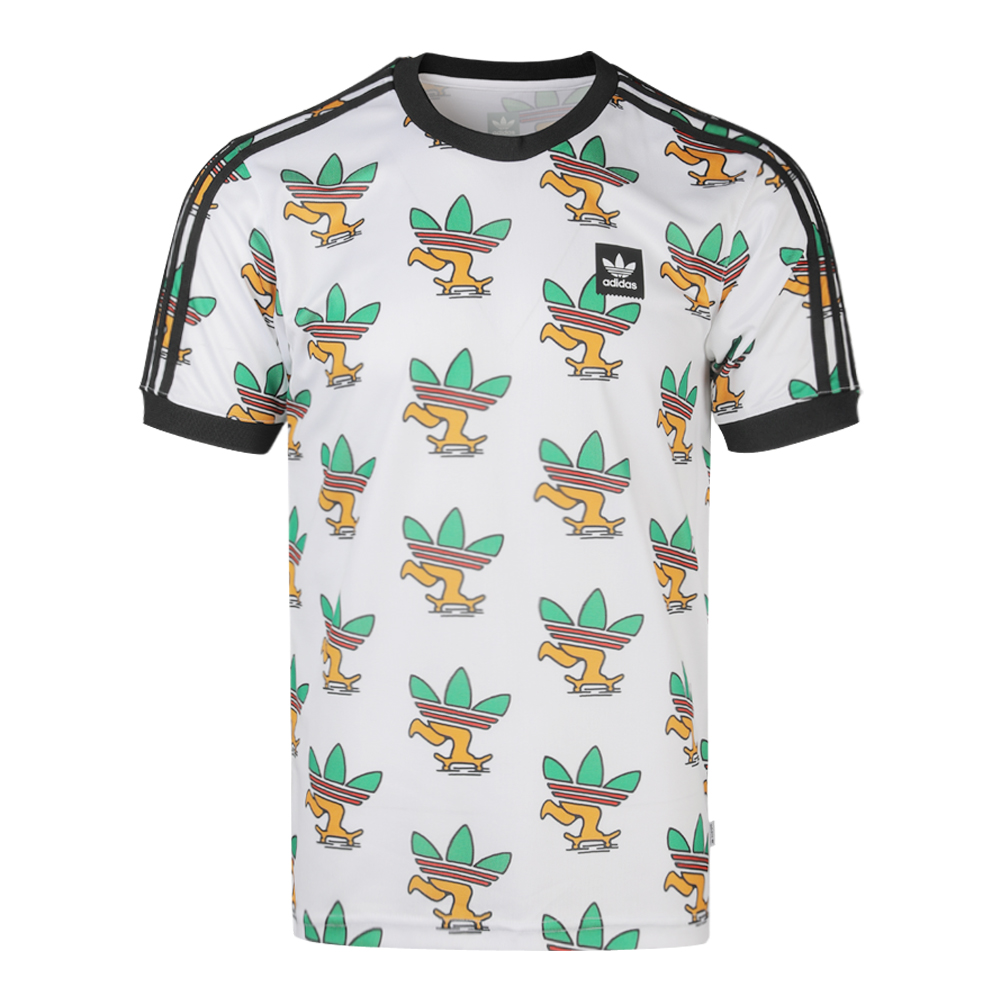 Adidas Originals Футболка Clover Series SK8TREFOILJRSY мужская white — фото 3
