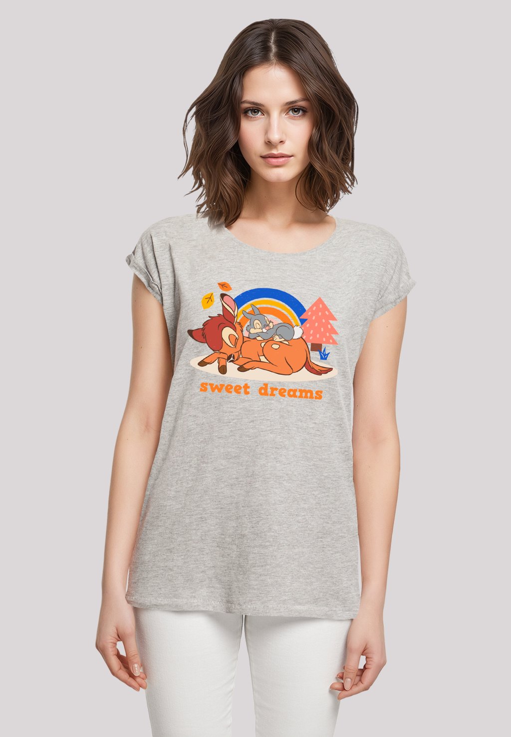 

Футболка с принтом DISNEY BAMBI SWEET DREAMS F4NT4STIC, серый