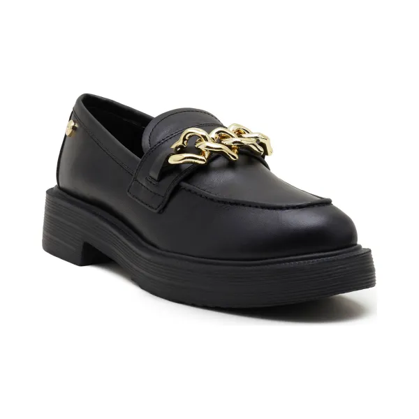 Кожаные лоферы Love Moschino, черный