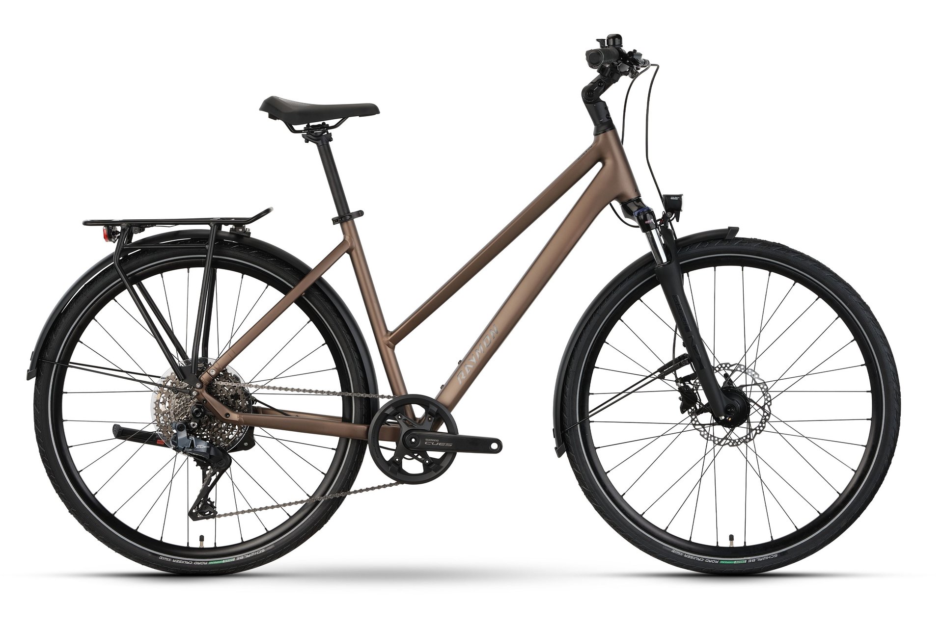 

Трекинговый велосипед Raymon Zayn auto - 28 дюймов - trapez - 2026, bronze | mushroom/black