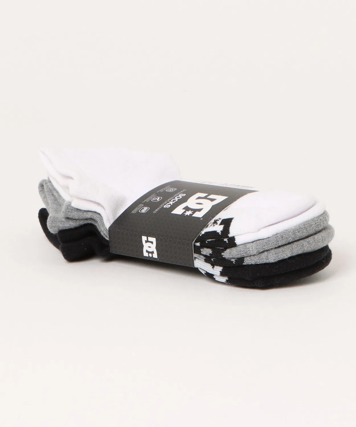 Носки детские короткие DC Shoes, 3 пары, белые — фото 2