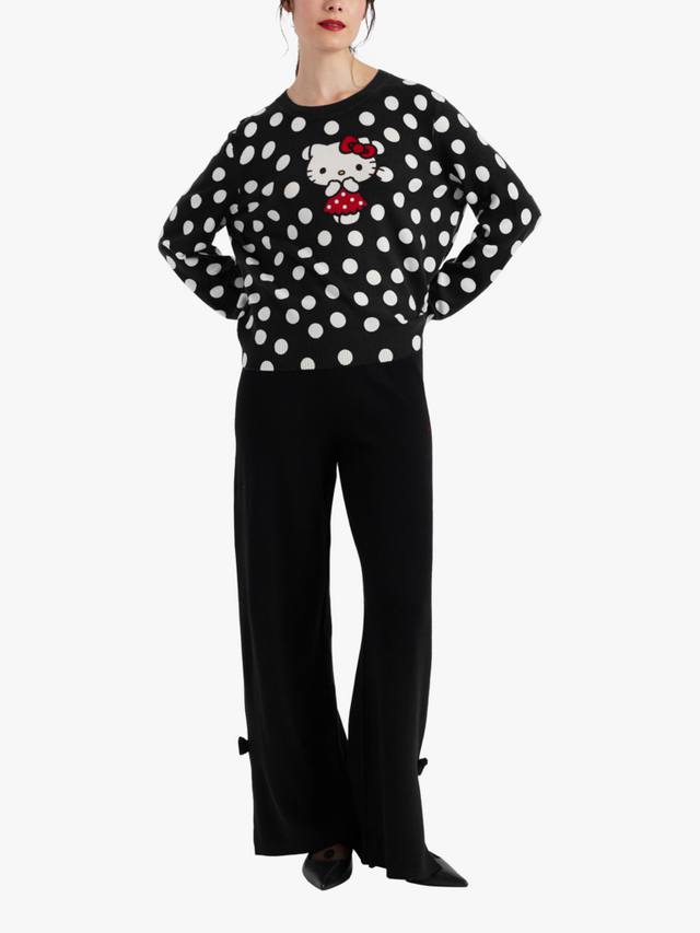 

Толстовка Hello Kitty из шерсти и кашемира в горошек Chinti & Parker, Black