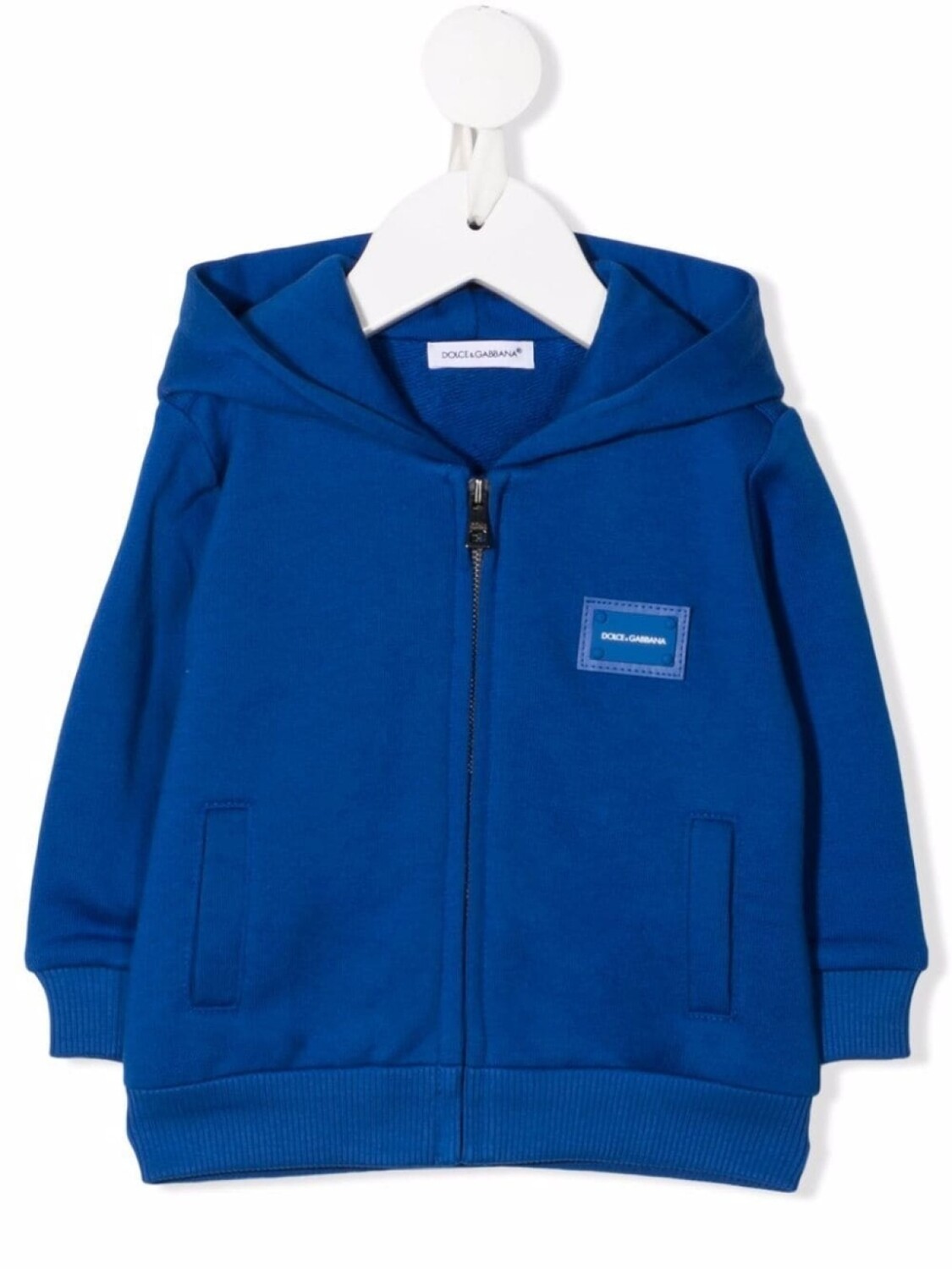 

Dolce & Gabbana Kids худи на молнии с логотипом, синий