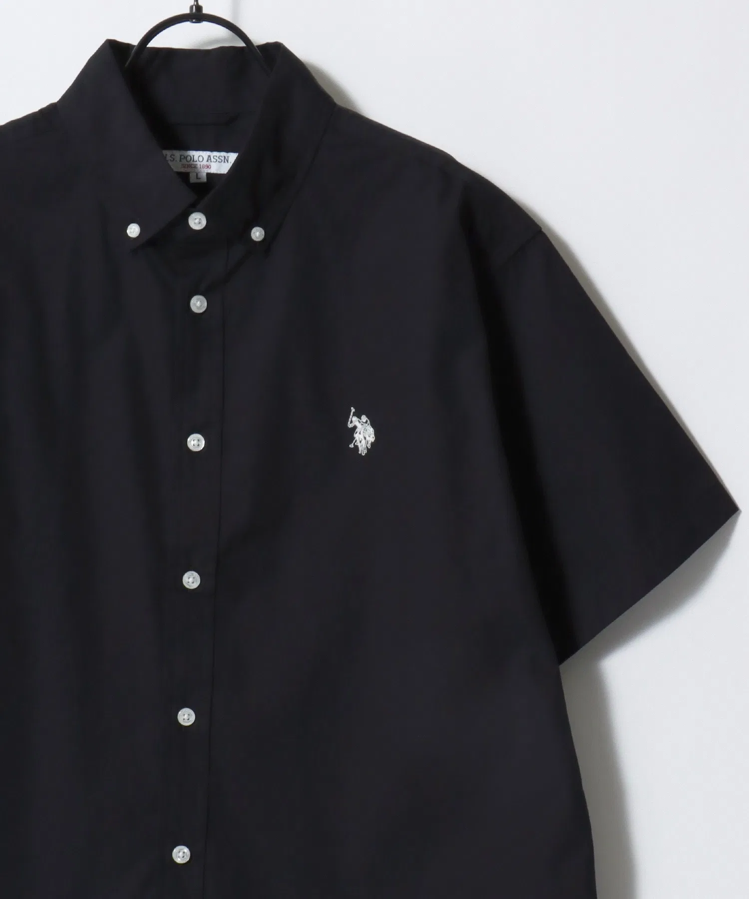 Унисекс рубашка U.S. POLO ASSN. Broad Denim, с логотипом, тёмно-синяя — фото 3