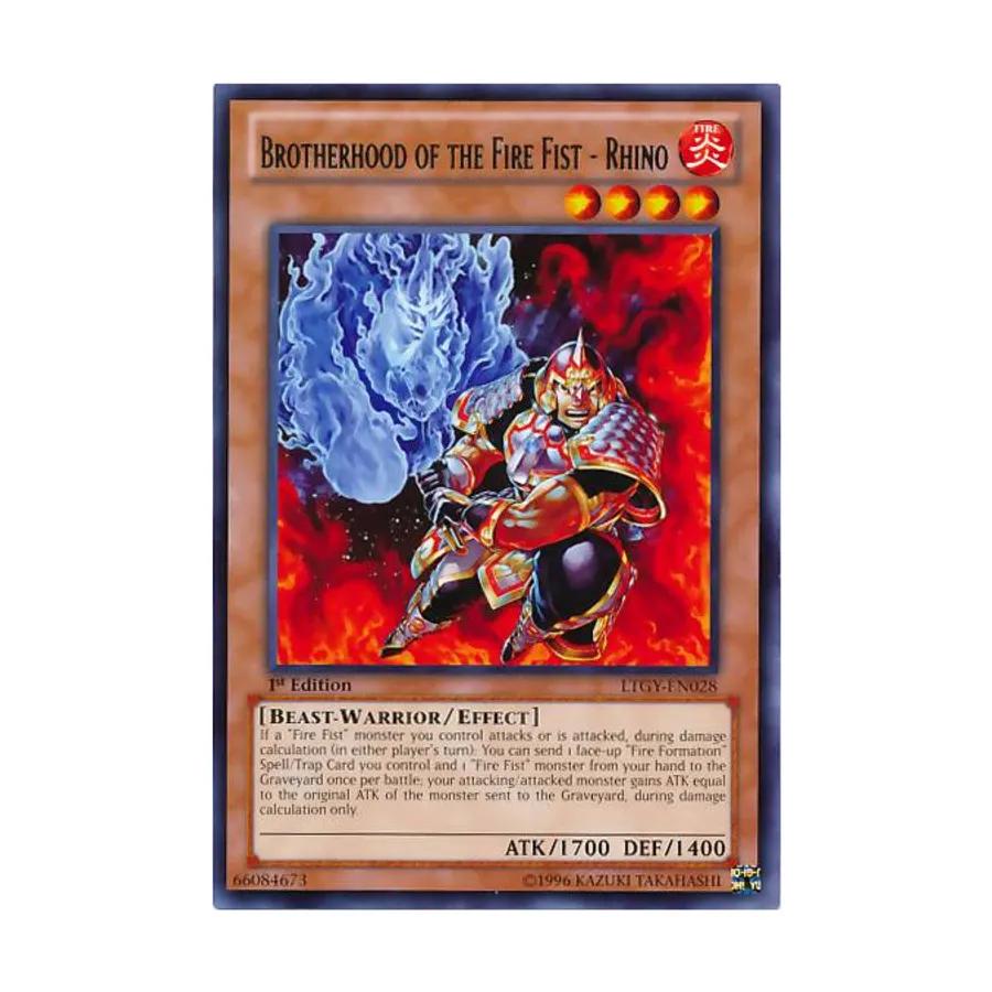 

CCG Братство Огненного Кулака — Носорог (Редкий), Yu-Gi-Oh - Mega-Tins 2014 - Singles
