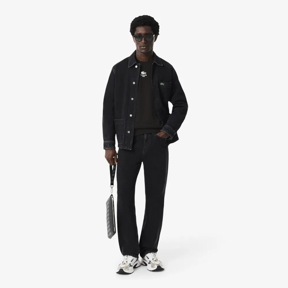 Мужской свитшот Lacoste Soft Branding Crewneck, чёрный — фото 4