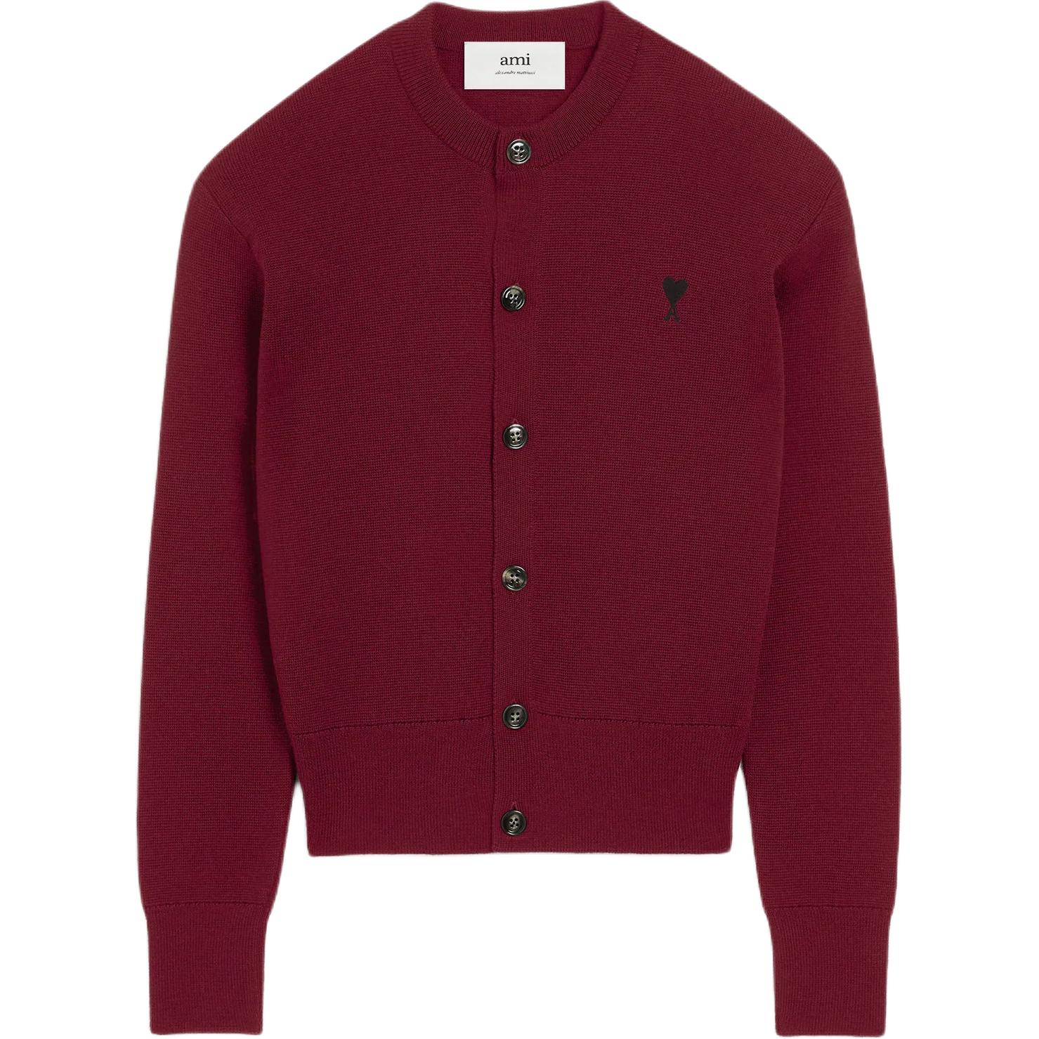 

Кардиган из шерсти Ami De Coeur от Ami Paris AMIPARIS, бордовый