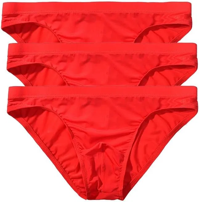 Боксеры ультратонкие Ice Silk, Red-pc3