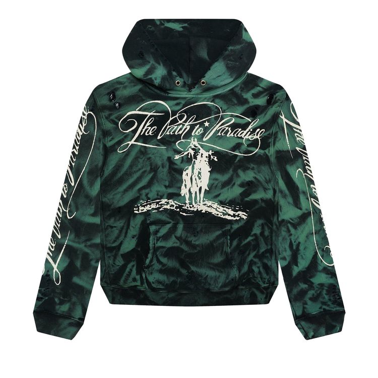 

Худи Hellstar Marble Paradise Hoodie Green, зеленый